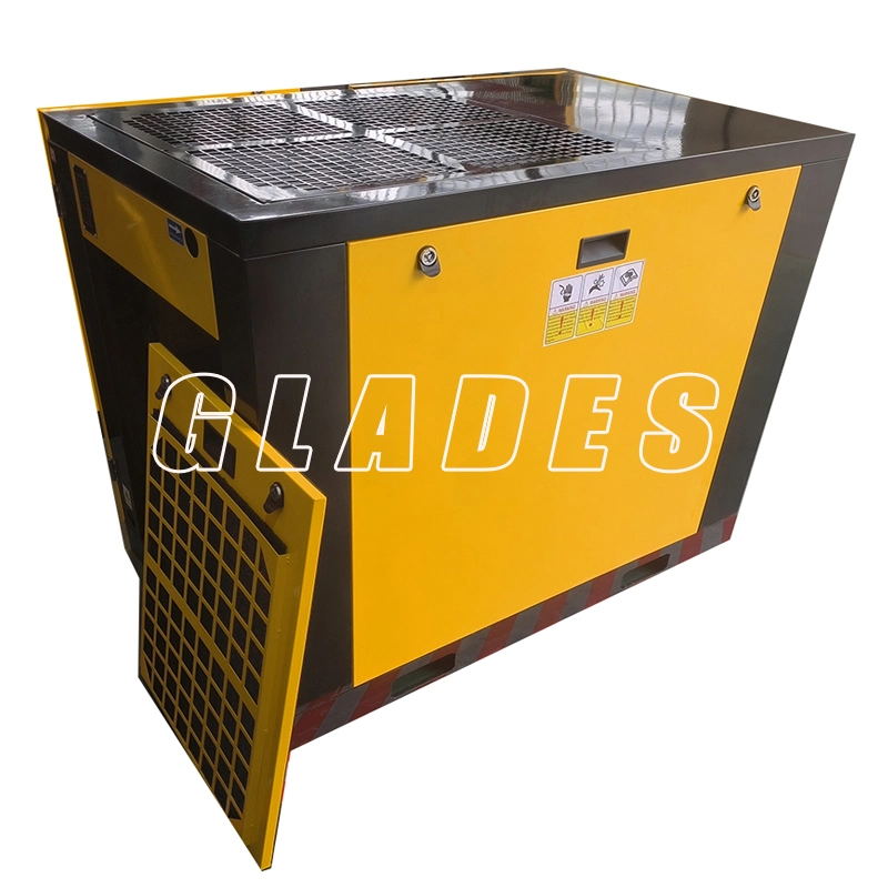 Equipamentos industriais sem óleo silencioso 7,5kw 11kw 15kw parafuso Ar Compressor com reservatório de Ar e Secador montado