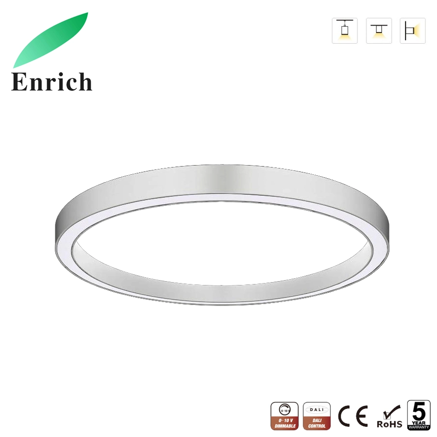 Aluminum Profile LED Pendant Circle Light Curved Profile Suspended Lighting