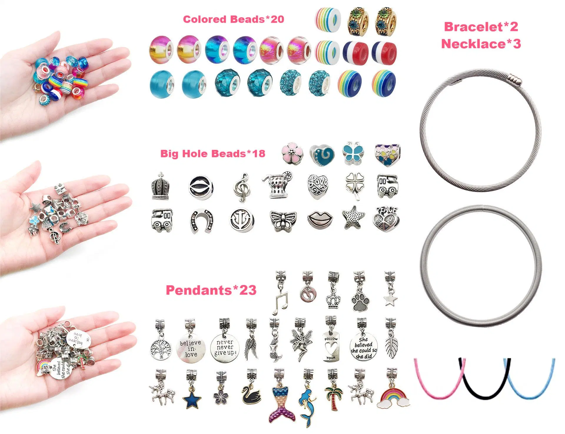 Bracelet Making Kit, Jewelry Making Supplies Beads, Unicorn/Mermaid Crafts Gifts Set for Girls Teens Age 8-12