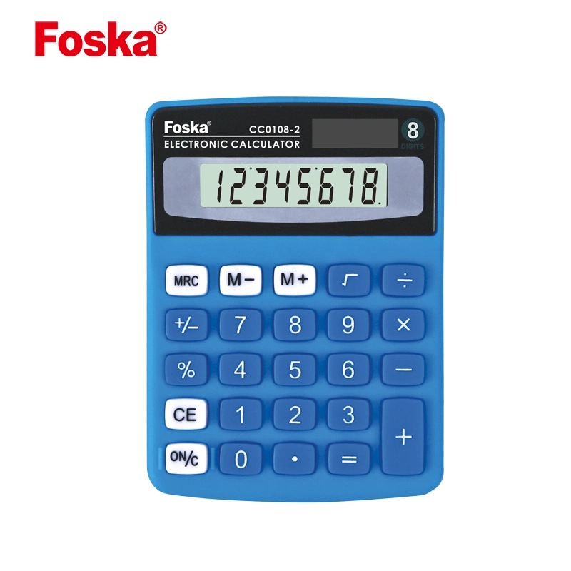 Foska 8 أرقام ترقية آلة حاسبة الجيب بألوان مختلفة