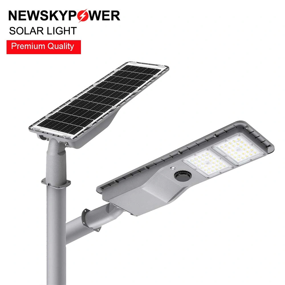 Nouvelle lampe solaire de rue tout-en-un étanche IP65 de 200W pour installation murale en gros Newskypower.