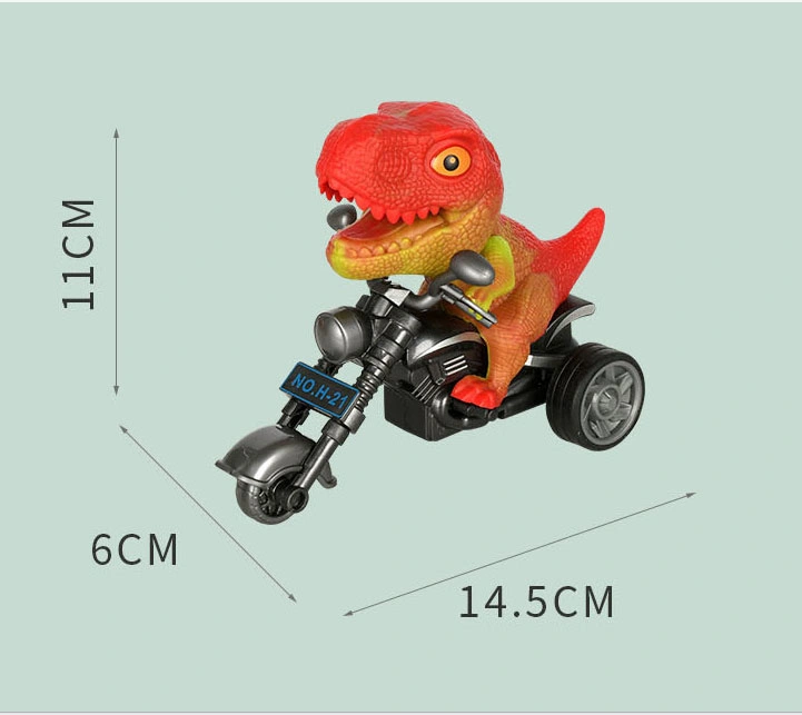 New Design Plastic T-Rex Motorcycle Animal Model Car Toy Kids Inertial Animal Vehicle Toy