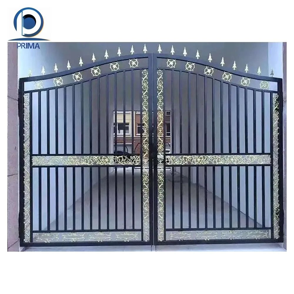 Prima Commercial Wrought Iron Gate External Double Door with Fireproof Perlite