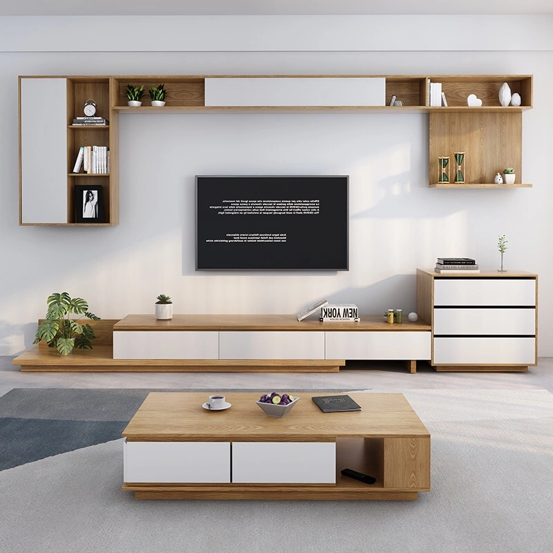 Minimalist Style Living Room Furniture Coffee Table TV Cabinet Combination Set