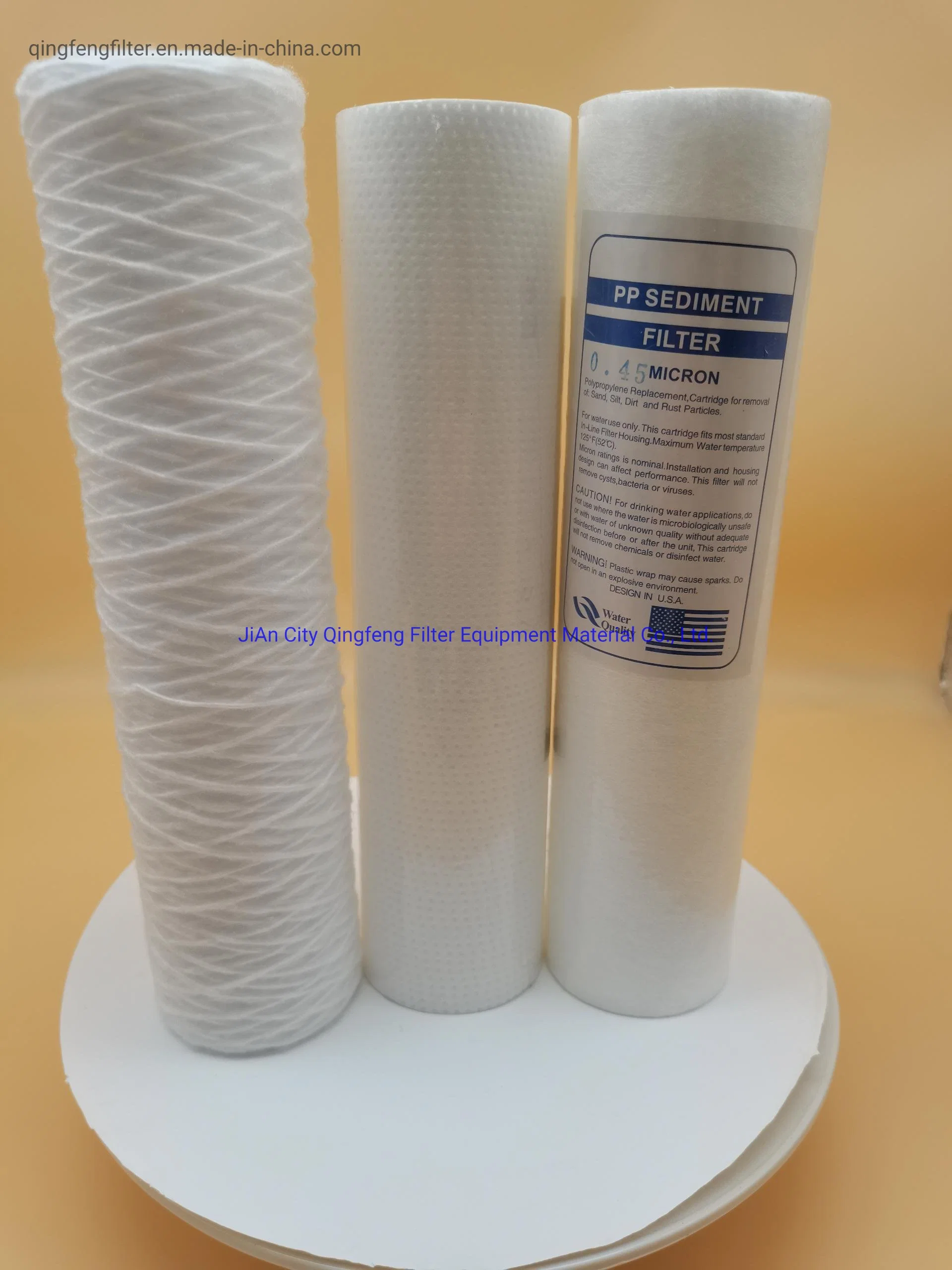 20 Inch Cotton Wound String PP Yarn Sediment Reverse Osmosisi Water Filter Cartridge for High Pure Water Filtration