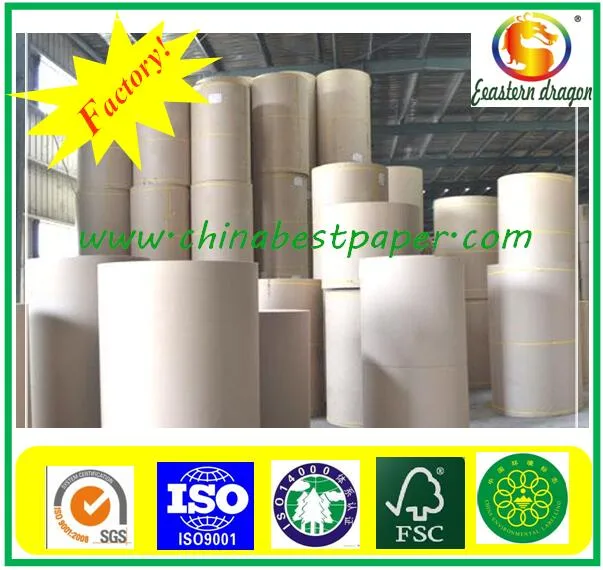 Thermal paper roll in paper material