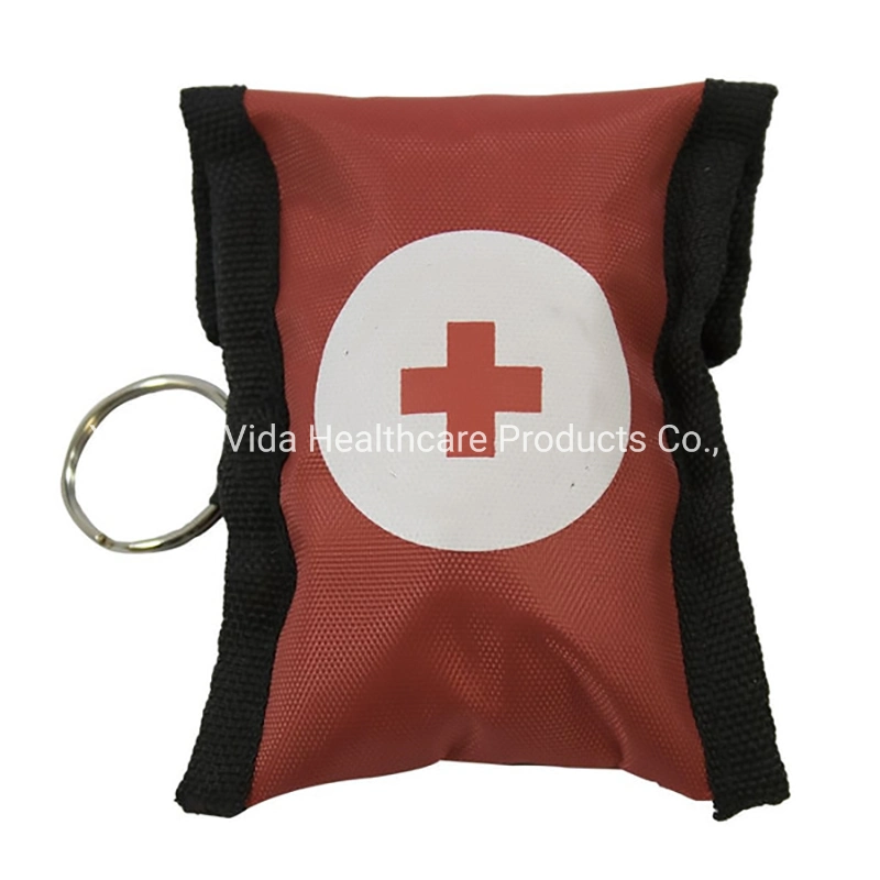 CPR Mask for Pocket or Key Chain, CPR Emergency Face Shield with One-Way Valve Breathing Barrier for First Aid or Aed Training,