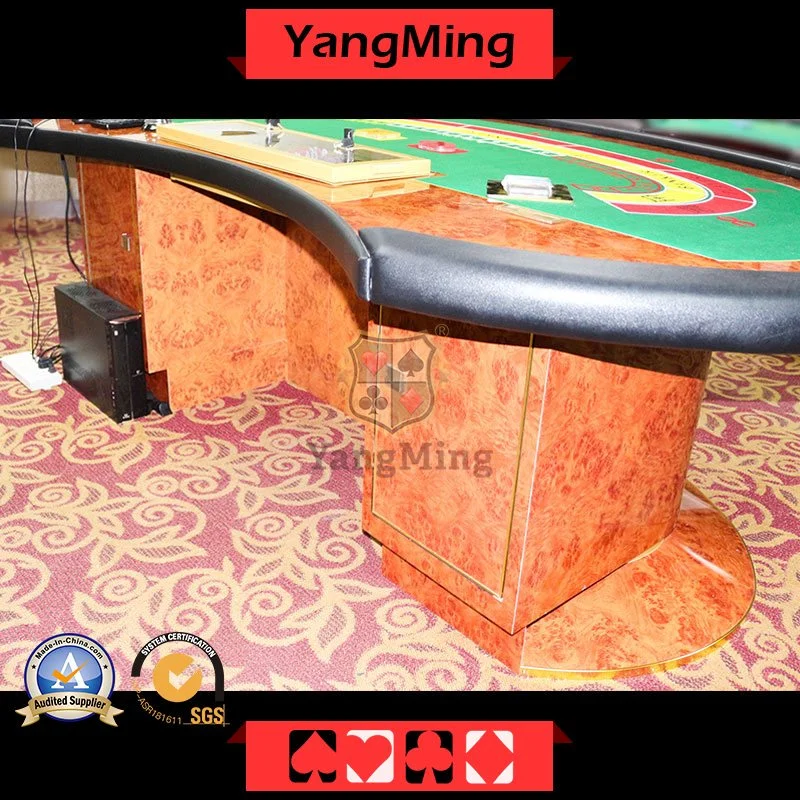 Macau Galaxy Multi-Functional Luxury Poker Table 9 Players Casino Entertainment Game Table Ym-Ba012