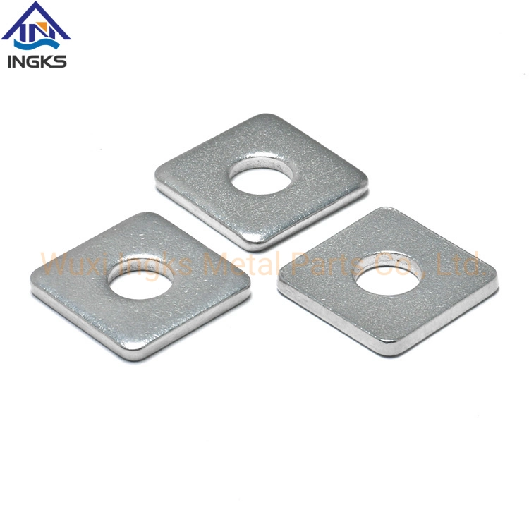 DIN436 SS304 316 Custom 12mm Round Hole Square Plate Washer