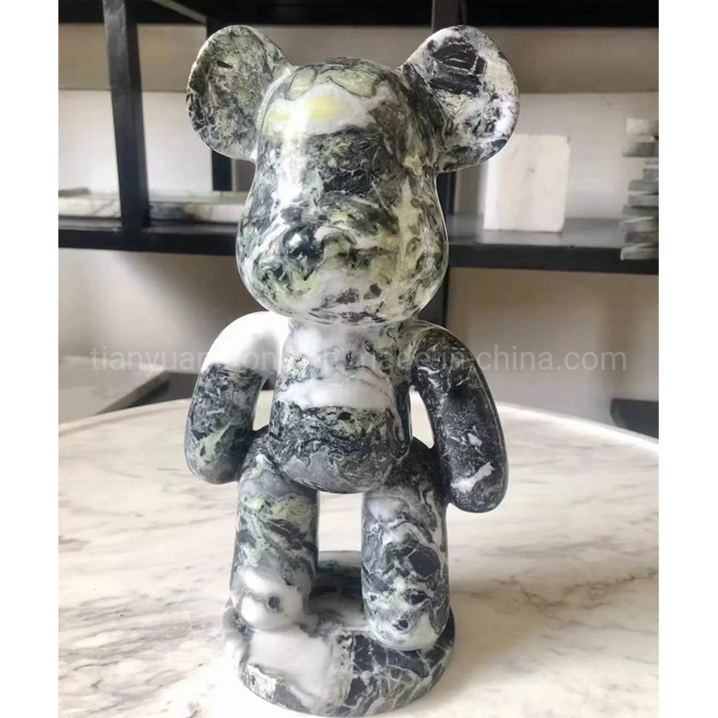 Nature Stone Decorative Customized Bear Marble Carving