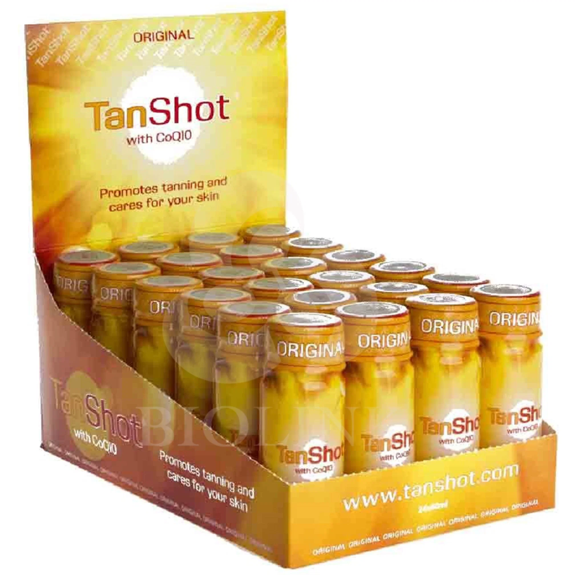 Pineapple and Coconut Flavor Tanshot Xtra Coenzyme Q10 Tanning & Beauty Drink 60ml UK Stock