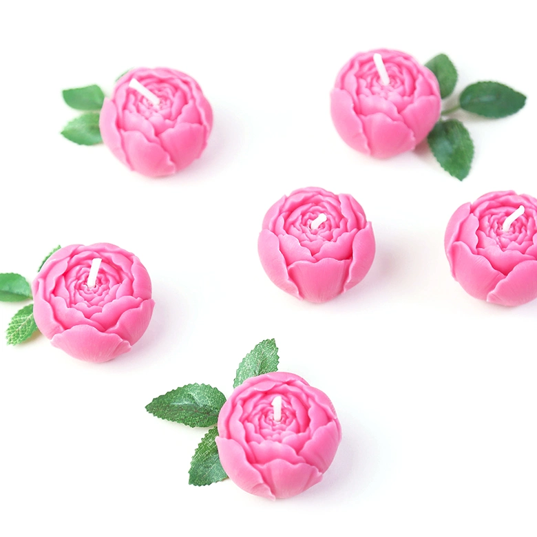 Handmade Delicate Rose Flower Candles for Valentine's Day Party Wedding SPA Home Decoration