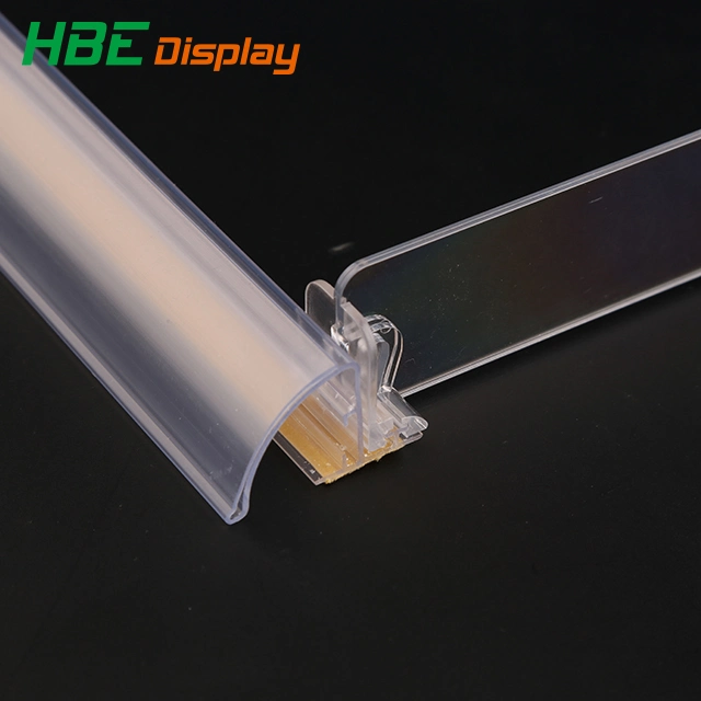 Etiqueta de PVC de color personalizado transparente de plástico titular de la banda de datos