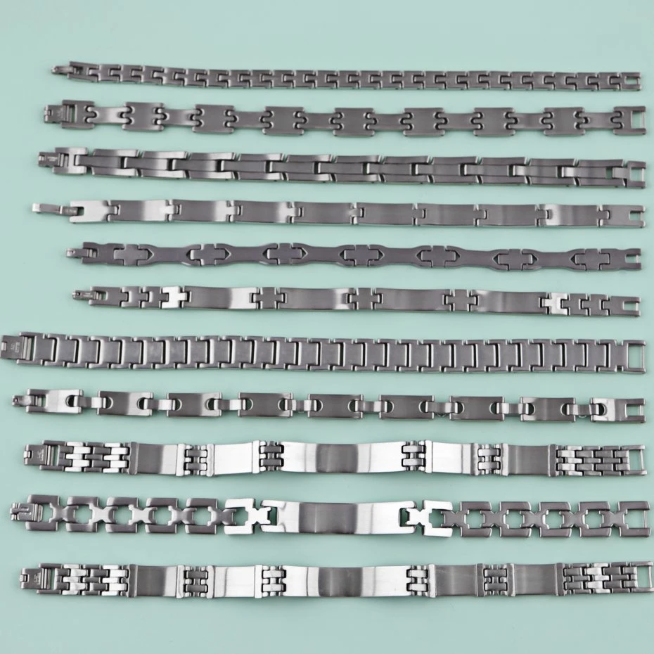 Silver Handmade Stainless Steel Watch Chain Bracelet