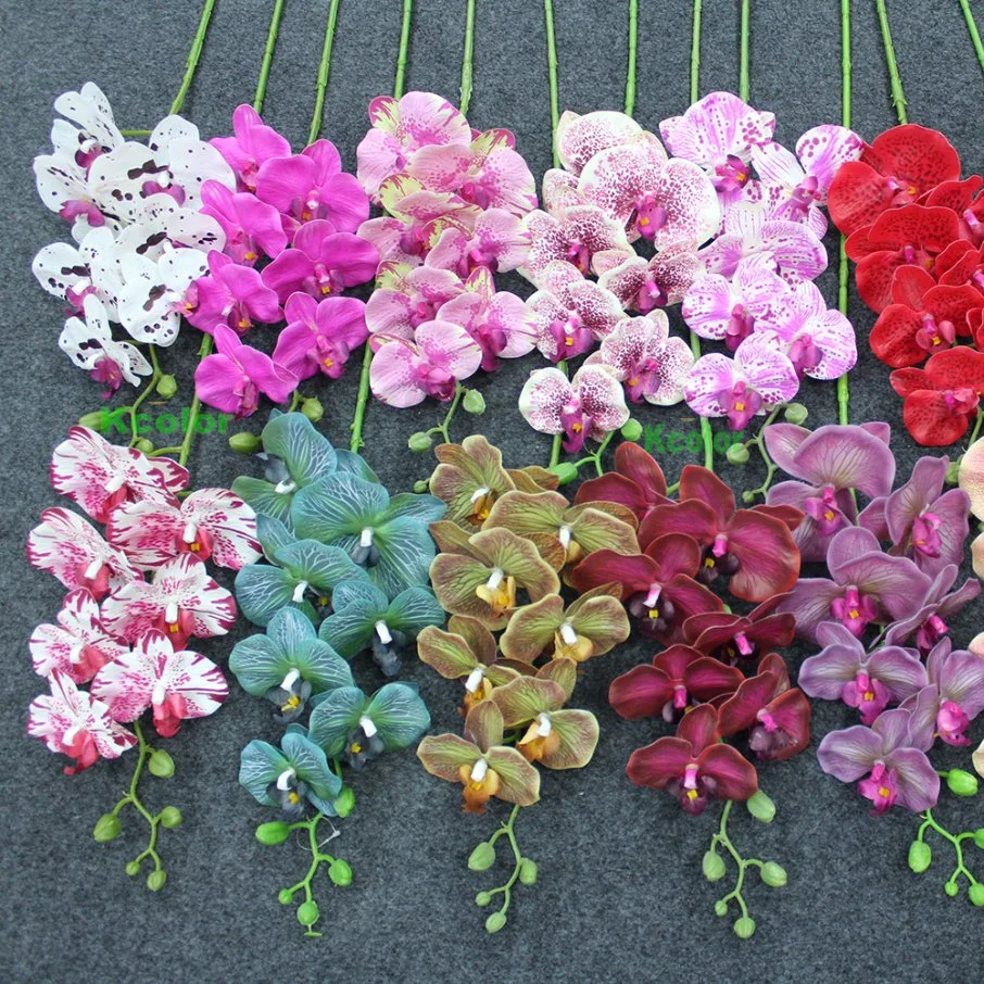 Wedding Decor Simulation Flower Butterfly Orchid Real Touch Artificial Flowers Wholesale