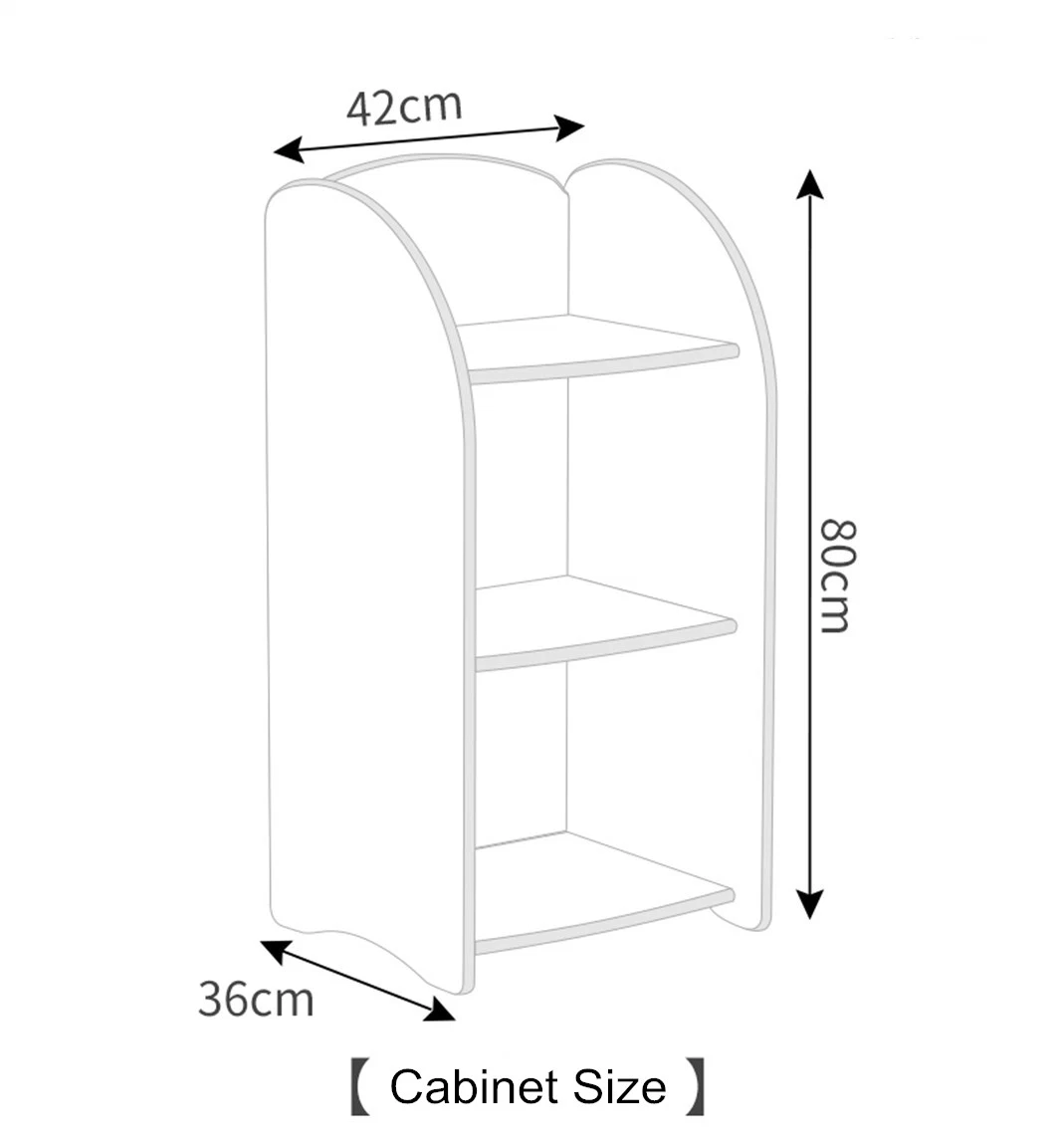 3-Tier Open Shelf Kids Storage Cabinet Wood Coat Rack Hanger with Shelf for Toddler