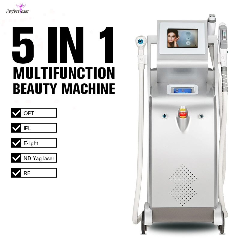 Multifonctionnel IPL Opt Laser Épilation Dépilation Elight RF Rajeunissement de la peau Pico ND YAG Laser Picoseconde Élimination de tatouage Machine de salon de beauté Laser.