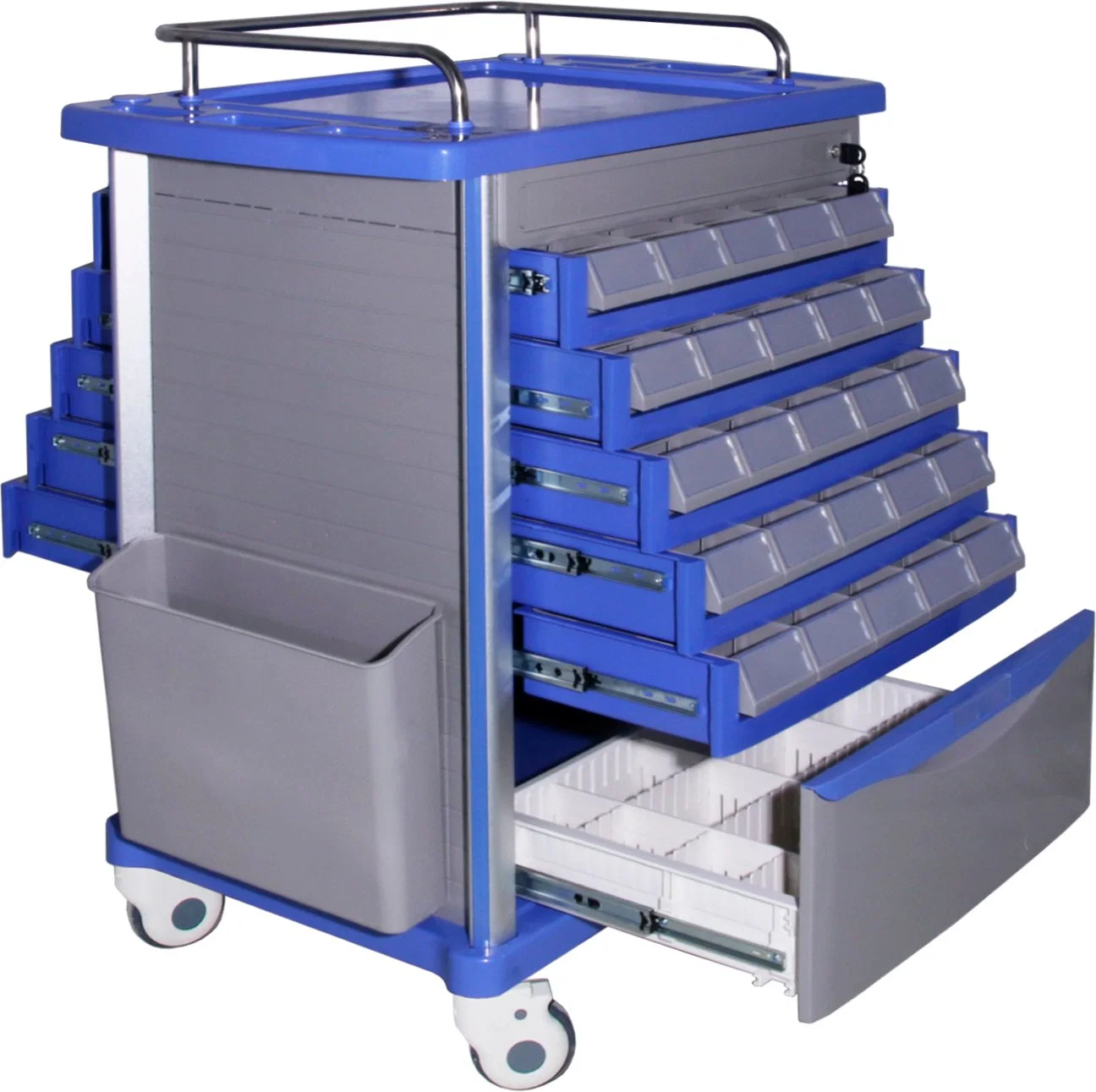 Mn-DC001 High Quality ABS Medical Delivery Cart Hospital Emergency Medicine Delivery Car