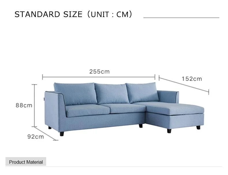 Cooc Living Room Furniture Long L Shaped Corner Storage Sofa Sets Deep Sofa Bed Designs Modern Couch Fabric Sofa Set Living Room Furniture