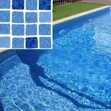 Derflex Swimming Pool Liner Fabric Blue Mosaic Swimming Pool Cover Fabric 2000g Original Factory