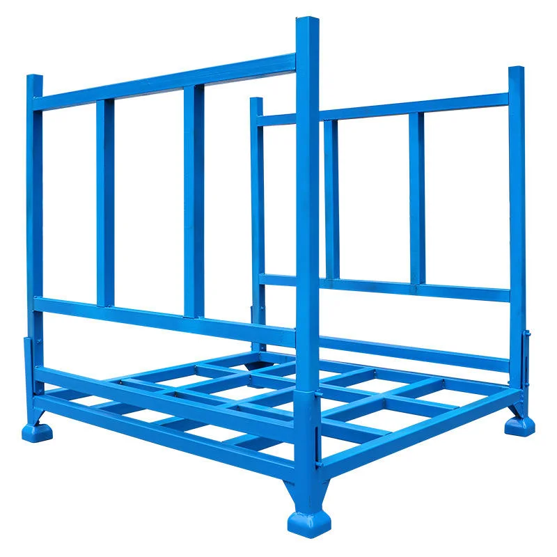 ODM OEM Étagères de rangement en métal revêtues de poudre personnalisées Rack à pneus réglable Palette en acier Racks de stockage empilables mobiles pour entrepôt