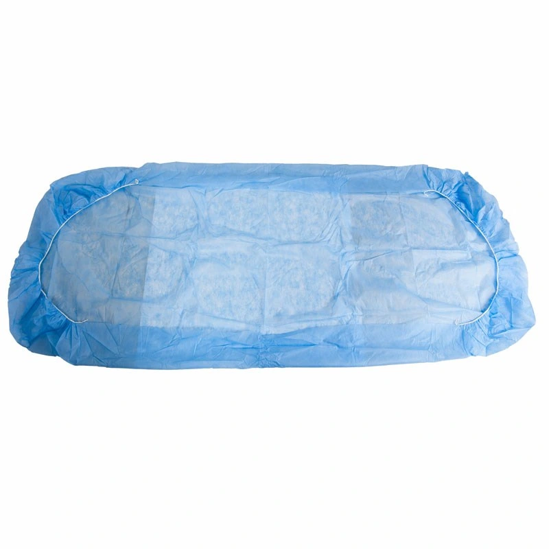 Conjunto de folhas de PP descartáveis + Tampa de cama com elástico+conjuntos de tampa de almofadas
