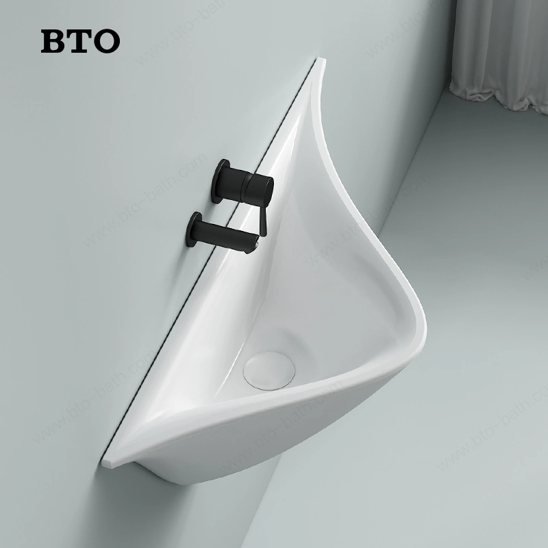 Bathroom Special Shaped White Sink Wall Hung Basin