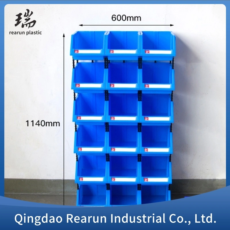 Storage Boxes Bins Plastic with Steel Shelf Rack Warehouse Industrial Parts Storage Bins in Toolbox