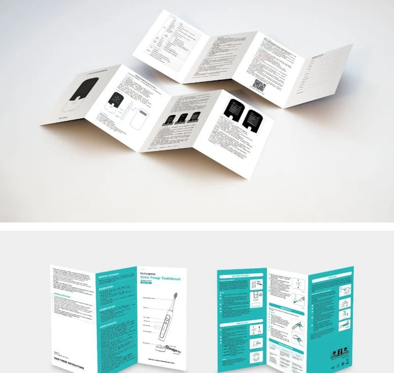 Factory Customized Folding Design Customized Printing Brochure Product Advertising Instruction Manual Coated Paper