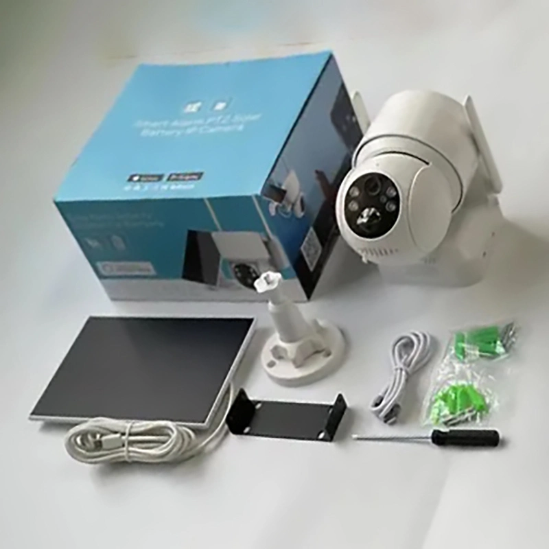 Low-Power Consumption Solar IP Camera 4MP Icsee Outdoor PTZ CCTV Security Cameras WiFi Surveillance Night Vision Motion Detect