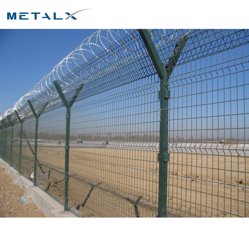 Airport Perimeter Fencing PVC Coated Airport Security Fencing PVC Coated Curved Fence Panels