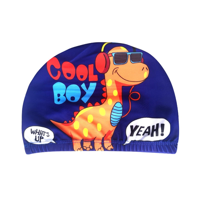 Printing Kid Polyester Cartoon Cute Kids Swim Cap