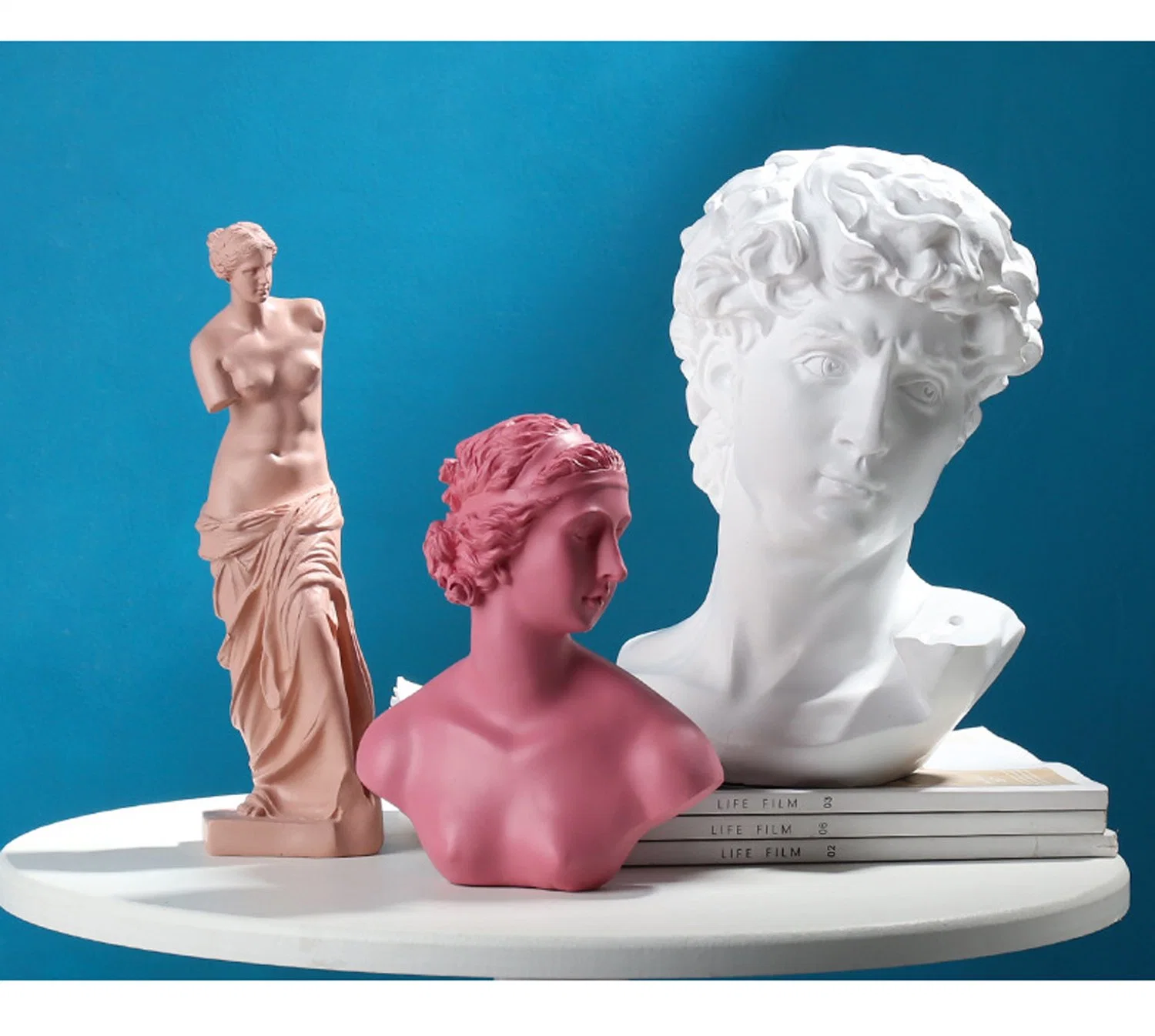 Plaster of Venus Sculptures Bust Ornament Jade Carvings for Home Decoration