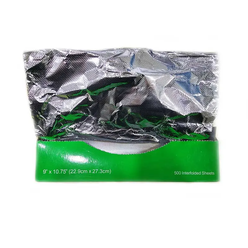 Pop up Embossed Foil Sheets Soft Use Packing Food and Salon Hair