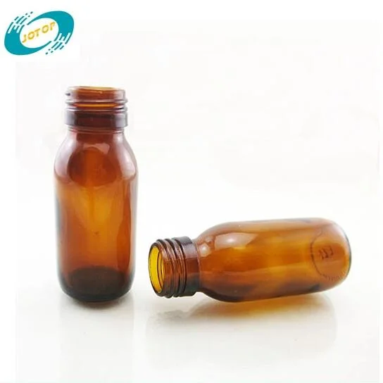 Amber Syrup Pharmaceutical Glass Bottle with Screw Cap