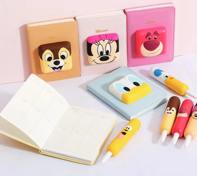 Cartoon Decompression Stationery Set Gift Box Pinch Le Super Cute Notebook Book