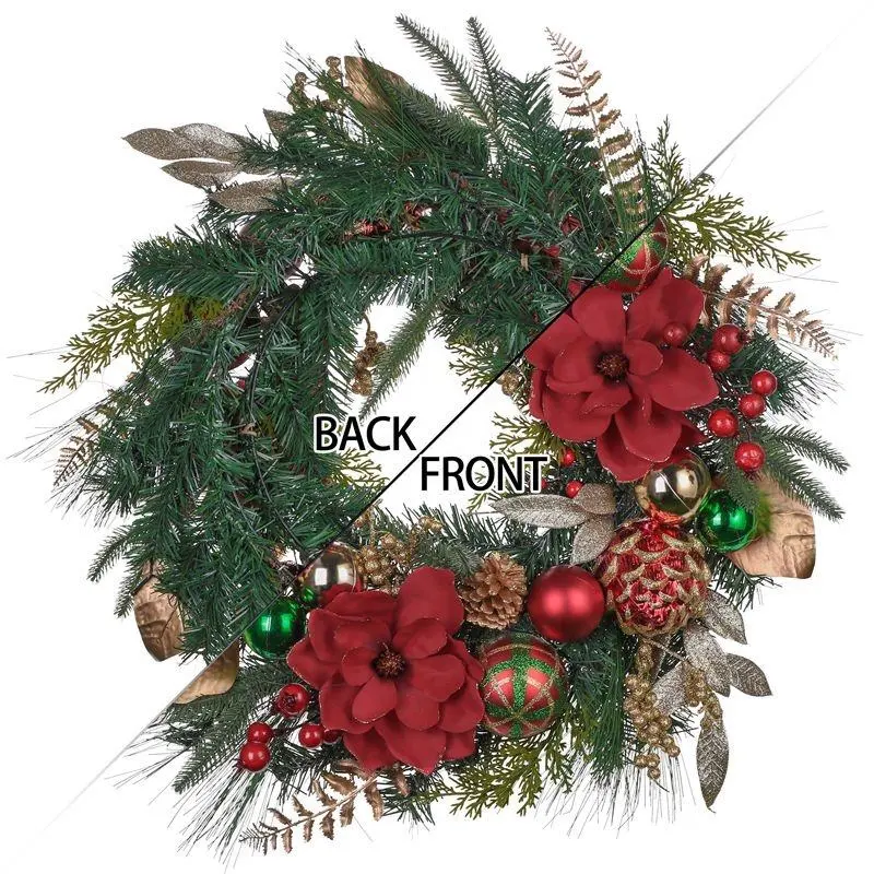 Xmas Door Wreath LED Light Decoration Gifts