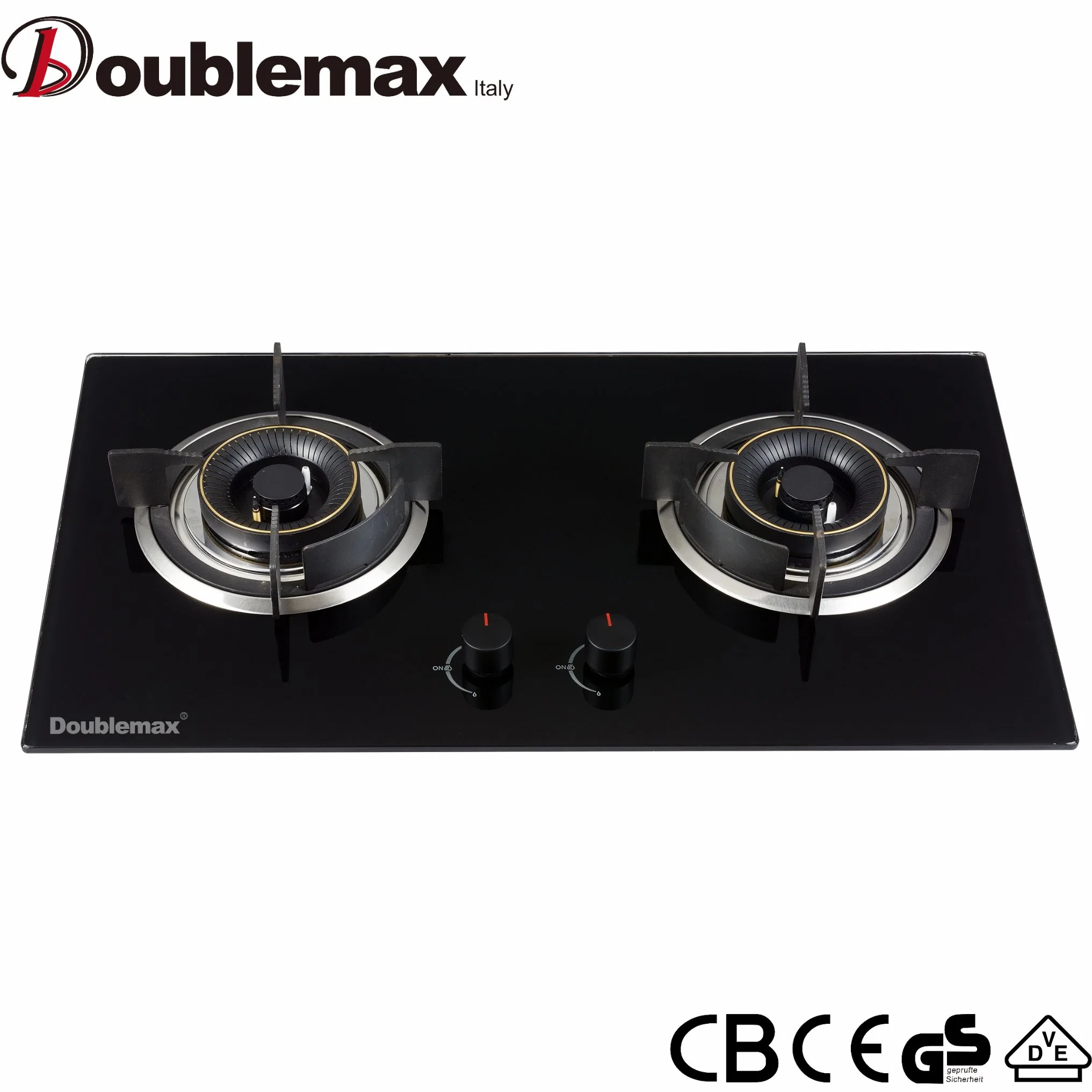 Free Standing Tempered Glass 2 Burner Gas Cooker Stove Range