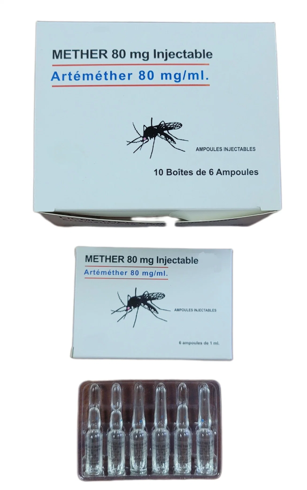 La quinina de inyección de dihidrocloruro 600mg/2ml de Farmacéuticos de GMP