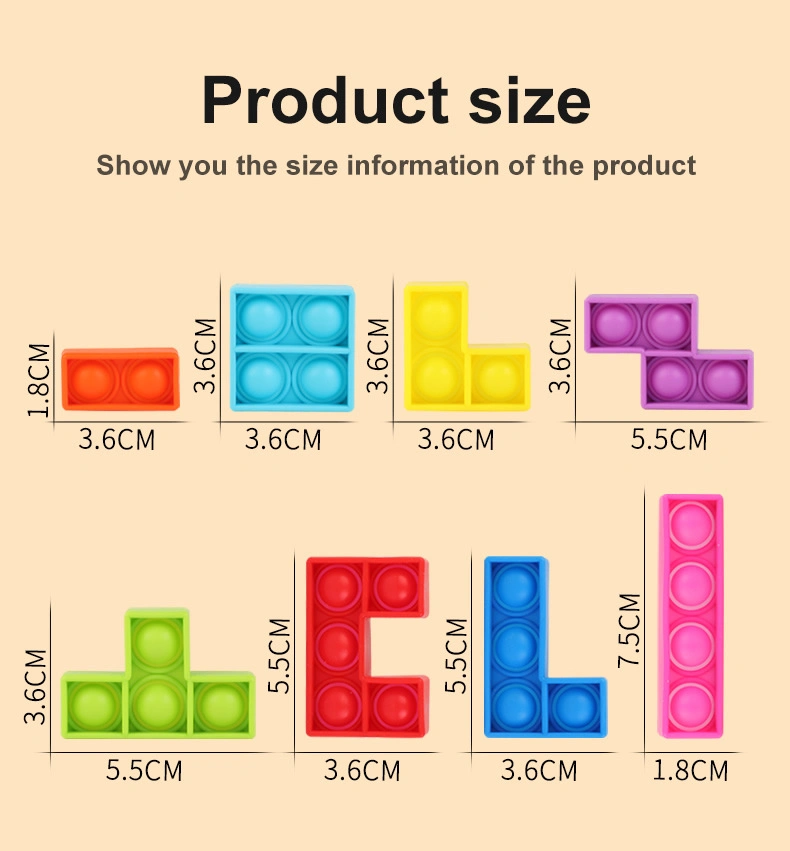 Silicone Building Blocks School Kids Educational Plastic Building Blocks Assembly Building Block Sets