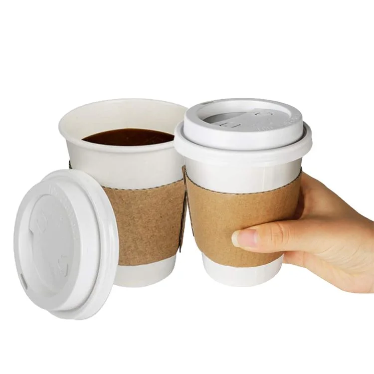 Al por mayor personalizado impreso 8oz de plástico de papel taza de café con el logotipo de la taza Biodegradable para beber