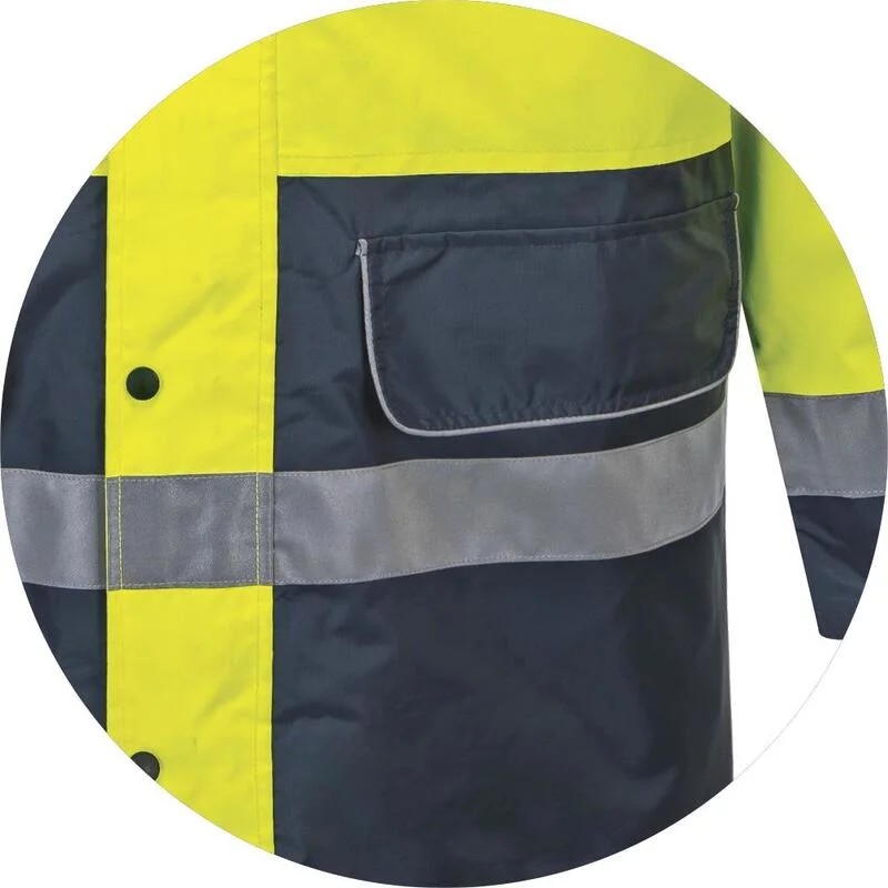 Дышащая куртка для безопасности Светоотражающий желтый рабочий материал для Управление автодорожной деятельностью