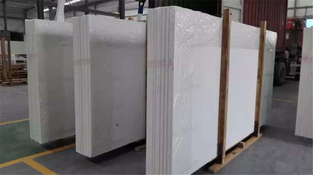 Popular Pure White and Big Vein Artificial Quartz Stone White Calacatta Quartz