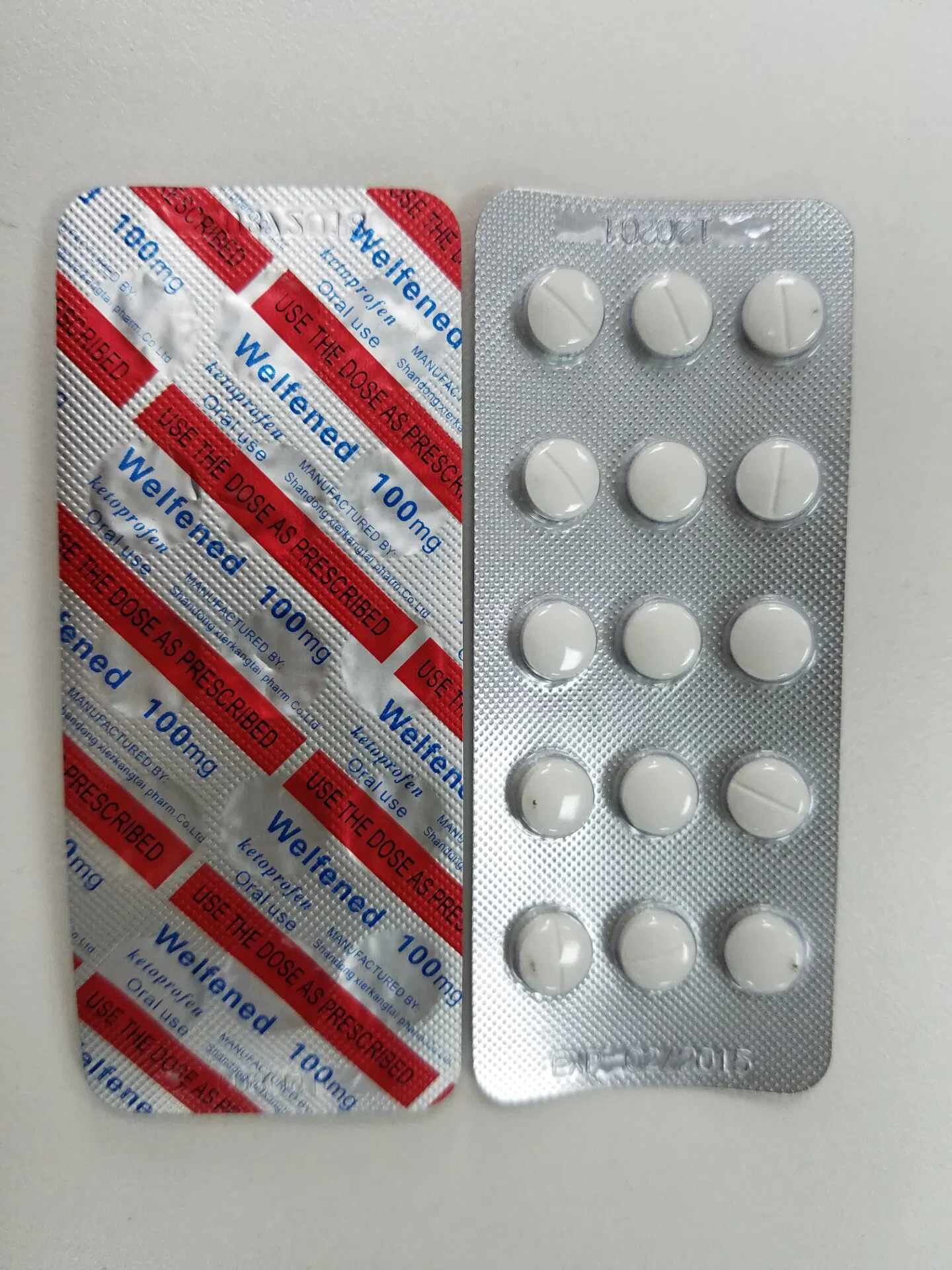 Las tabletas médica occidental ketoprofeno 100Mg Tablet aliviar el dolor de la medicina de la fiebre