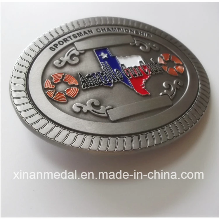 Wholesale/Supplier China Supply Shiny Antique Plating Goal Sliver Custom Metal Belt Buckle