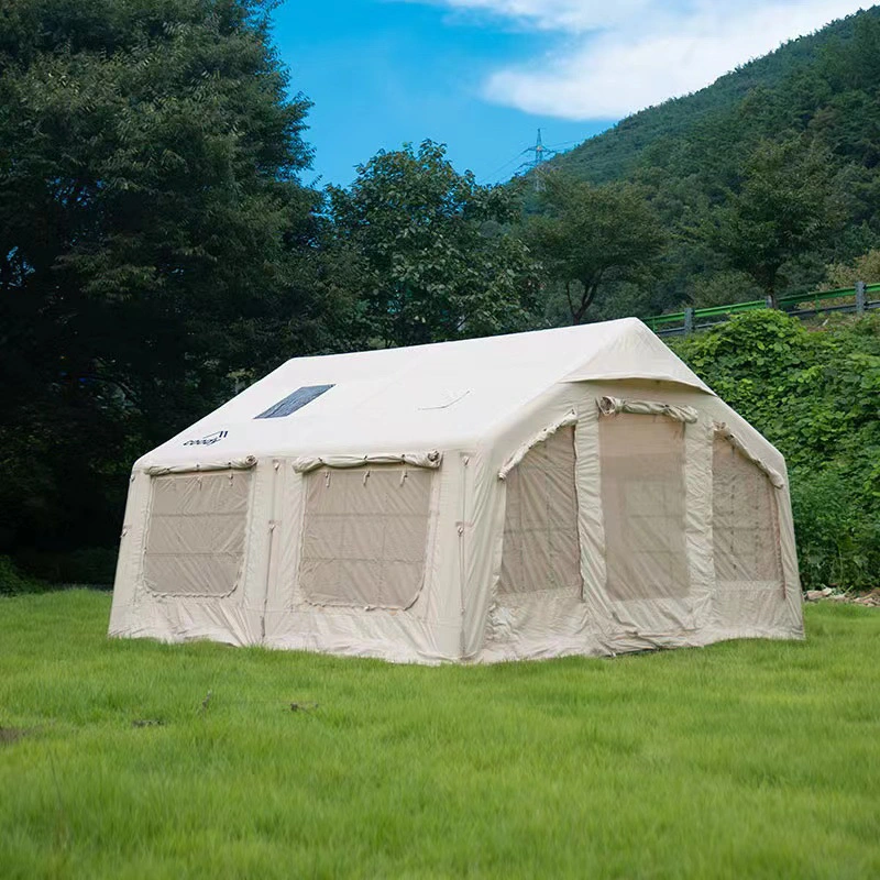 3 à 5 personne Taille L en toile de coton Bell tente tente de camping gonflable portatif Tube de l'air extérieur Bell tente un réglage rapide sans pôles