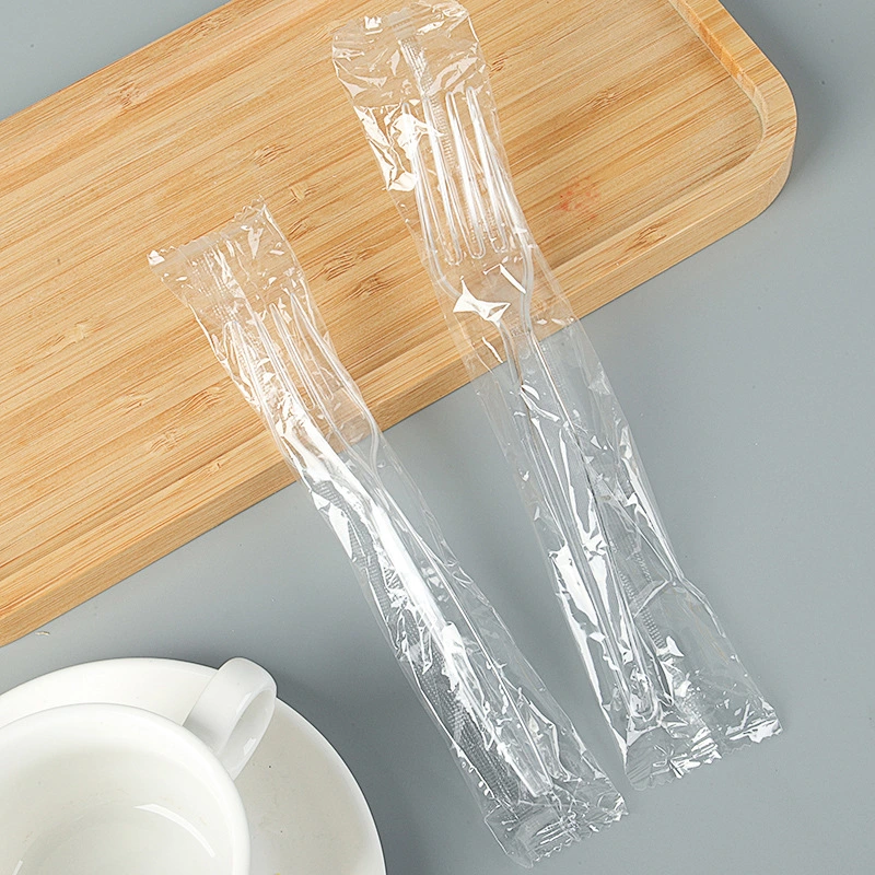 Disposable Cutlery Plastic Fork Food Packaging Individual Packaging Fruit Fork (16 cm)