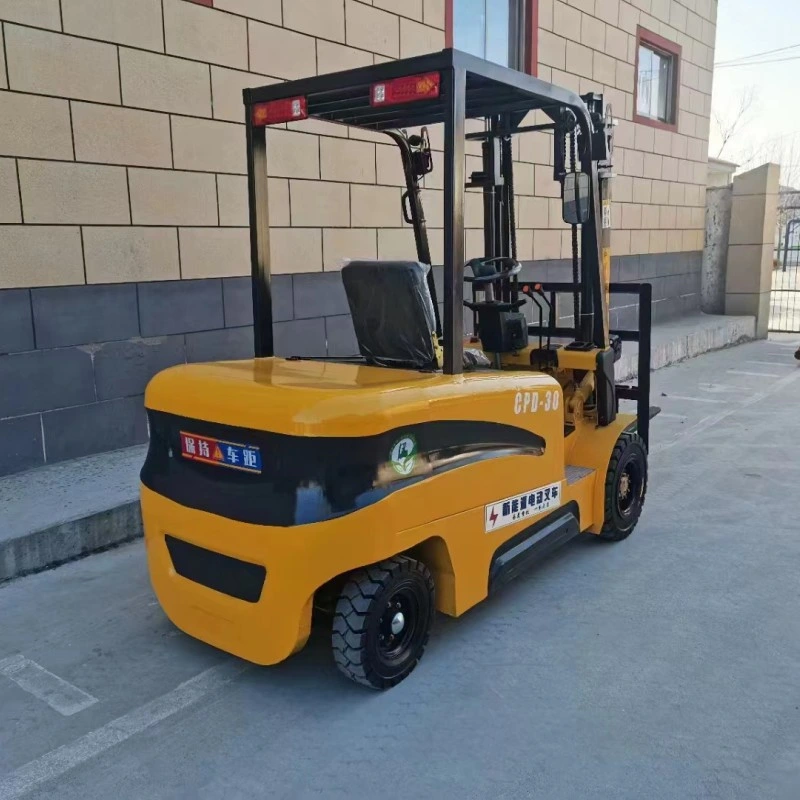 Petit chariot élévateur électrique de 3 tonnes, fabriqué en usine OEM, exporté vers un pays européen.