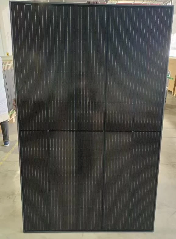 Ja 400W~425W 405W 410W 415W 420W Doble Bifacial Mono de Media celda Paneles solares de vidrio