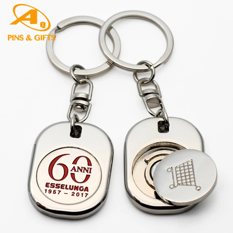 New Arrivals Unlock Bottle Opener Custom Fashion Puzzle Metal Zinc Alloy Silver Plating Spinning Globe World Trolley Token Coin with Keychain or Keyring